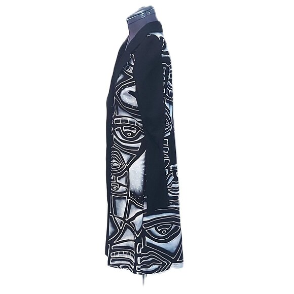 Rock 'N' Karma One Button Closure Knee Length Coat NWT - S/M - Picture 2 of 11